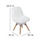 Shaggy Faux Fur White Accent Chair - Shag Style Kids Chair for Ages 5-7 - Kids Playroom Chair